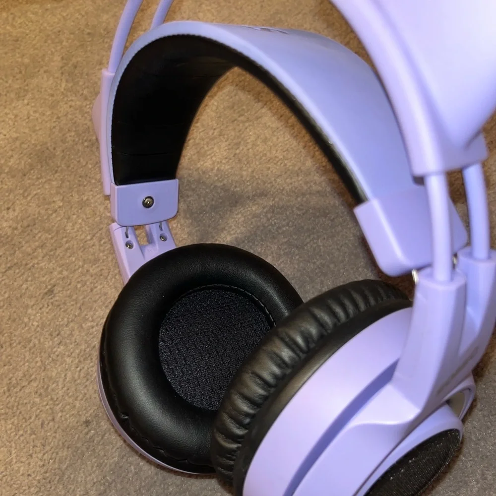 SOMIC purple cat ear headphones